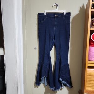Zara Dark Blue Flare Jeans